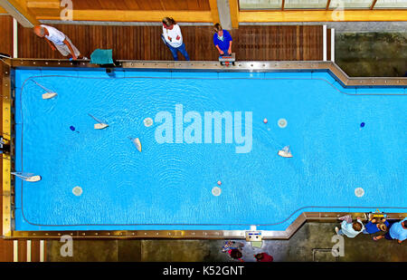 Falmouth Cornwall National Maritime Museum Modell Yacht training spielen Tank Stockfoto