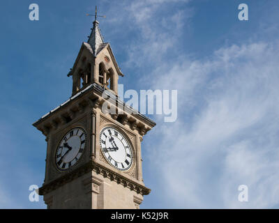 Prinz Albert Memorial Clock auf dem Platz, Barnstaple, Devon, Großbritannien Stockfoto