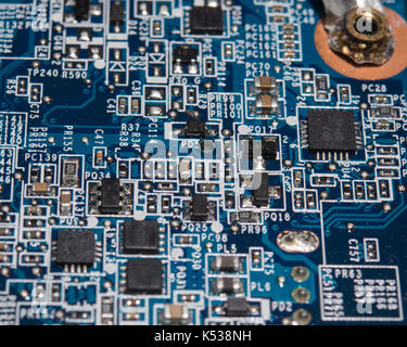 Laptop motherboard close-up Stockfoto