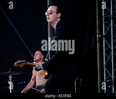 Die Rock Band Sklaven spielen die siegreichen Music Festival in Portsmouth Stockfoto