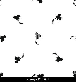 Thailand Karte Muster nahtlose Schwarz Stock Vektor