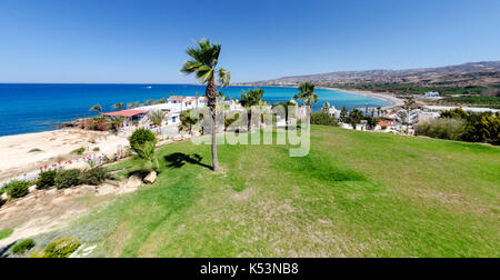 Ein Blick auf Coral Bay, Paphos, Zypern Stockfoto