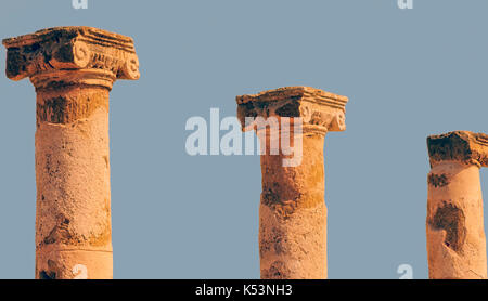 Tempel-Spalten. Kato Paphos archäologische Park. Paphos, Zypern. Stockfoto