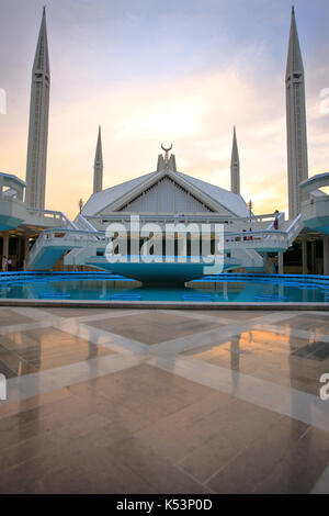 Shah Faisal Moschee, Islamabad, Pakistan. Stockfoto