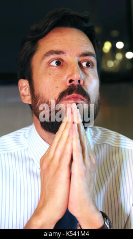 Wohnungswesen Eoghan Murphy besucht eine Begegnung mit lokalen Behörde Leiter die Immobilienkrise am Custom House in Dublin zu diskutieren. Stockfoto