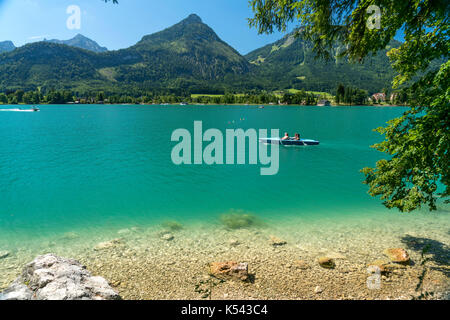 Am Wolfgangsee bei Strobl, Salzkammergut, Österreich Wolfgangsee bei Strobl, Salzkammergut, Österreich Stockfoto
