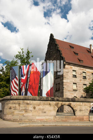 Nürnberg Palast der Justiz ist auch der Ort, an dem die Nachkriegszeit Strafverfahren der NS-Führer Stockfoto