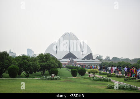 Lotus-Tempel, Delhi, Indien Stockfoto