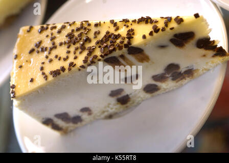 Choc Chip Käsekuchen Stockfoto