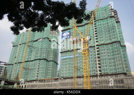 Gebäude in Malaysia von chinesischen Baufirma gebaut Stockfoto