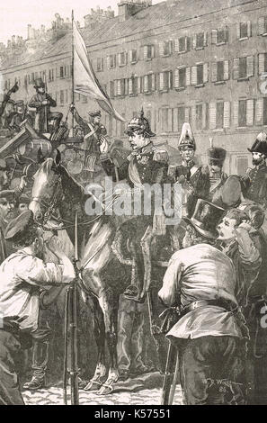 Der König von Preußen spricht zu den Berlinern, Märzrevolution von 1848 Stockfoto