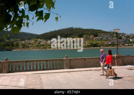 Mündung und Stadt, Viveiro, Lugo Provinz, Region Galicien, Spanien, Europa Stockfoto