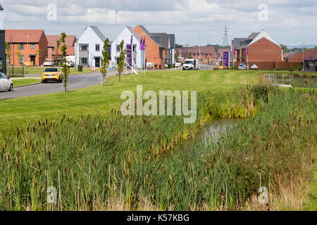 Gehäuse Entwicklung bei Lawley Dorf, Telford, Shropshire, Großbritannien Stockfoto