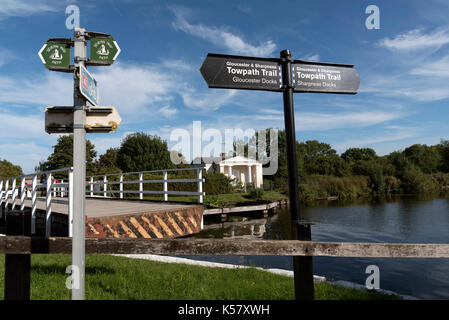 Splatt Brücke auf der Gloucester & Schärfe Canal an Frampton auf Severn in Gloucestershire, England, Großbritannien Stockfoto