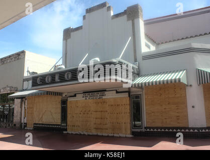 Miami Beach, Verlassen, vor Hurrikan Irma, 8. September 2017, Ghost Town Stockfoto