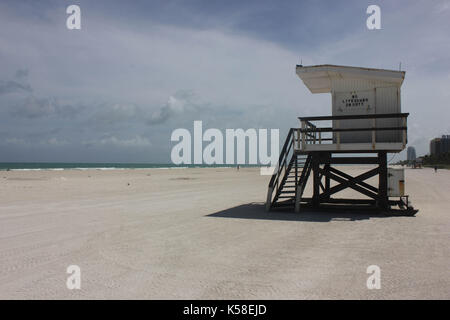 Miami Beach, Verlassen, vor Hurrikan Irma, 8. September 2017 Stockfoto