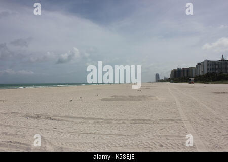 Miami Beach, Verlassen, vor Hurrikan Irma, 8. September 2017 Stockfoto