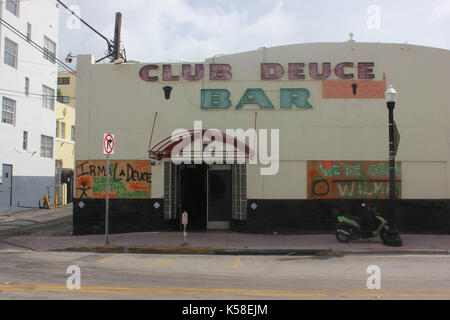 Miami Beach, Verlassen, vor Hurrikan Irma, 8. September 2017 Stockfoto