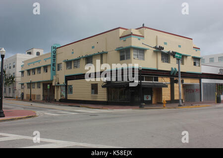 Miami Beach, Verlassen, vor Hurrikan Irma, 8. September 2017 Stockfoto