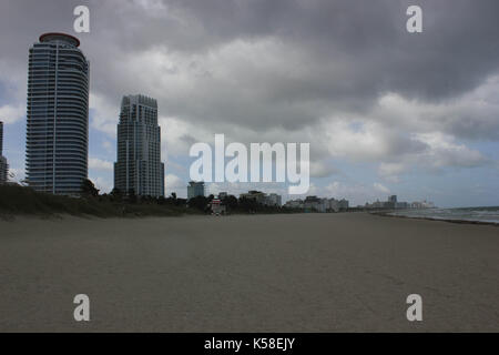 Miami Beach, Verlassen, vor Hurrikan Irma, 8. September 2017 Stockfoto