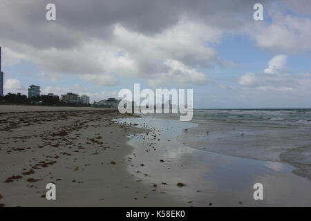 Miami Beach, Verlassen, vor Hurrikan Irma, 8. September 2017 Stockfoto