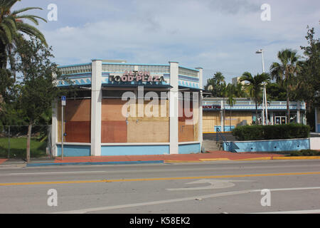 Miami Beach, Verlassen, vor Hurrikan Irma, 8. September 2017 Stockfoto
