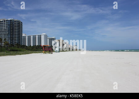 Miami Beach, Verlassen, vor Hurrikan Irma, 8. September 2017 Stockfoto