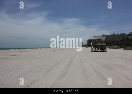 Miami Beach, Verlassen, vor Hurrikan Irma, 8. September 2017 Stockfoto