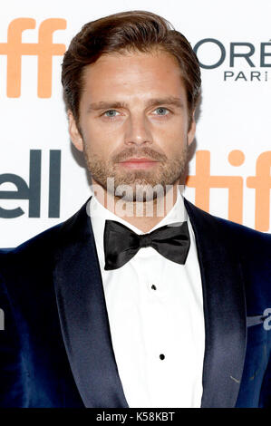 Toronto, Kanada. 08 Sep, 2017. Sebastian Stan an der 'Ich, Tonya 'Premiere während der 42 Toronto International Film Festival im Princess of Wales Theatre am September 08, 2017 in Toronto, Kanada Kredit: geisler - fotopress/alamy leben Nachrichten Stockfoto