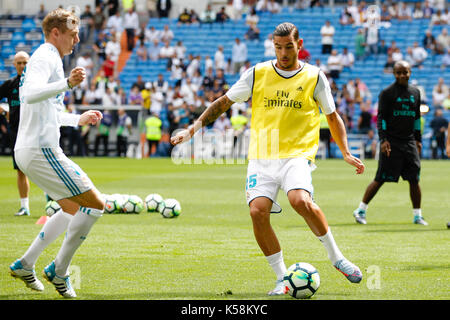 Madrid, Spanien. 09 Sep, 2017. Theo Hernandez (15) von Real Madrid Spieler. La Liga zwischen Real Madrid gegen Levante UD im Santiago Bernabeu in Madrid, Spanien, 9. September 2017. Credit: Gtres Información más Comuniación auf Linie, S.L./Alamy leben Nachrichten Stockfoto