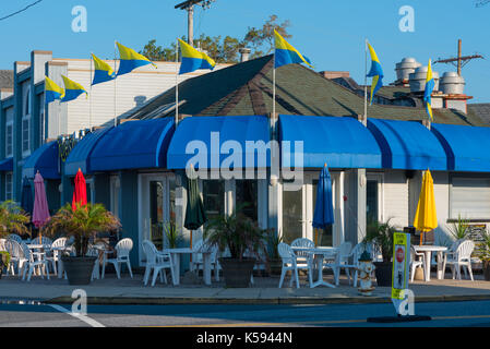 Manasquan NJ, USA --September 7, 2017 Die Riverside Cafe in Manasquan NJ, früh am Morgen. Redaktionelle Verwendung. Stockfoto