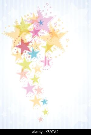 Der Vektor der Star glühenden Lichter abstrakte Thema mit blauer Farbe Hintergrund. Stock Vektor