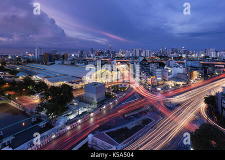 Bangkok, Thailand - 4. September 2017: Bangkok Bahnhof oder Hua Lamphong Station, dem Hauptbahnhof von Thailand Stockfoto