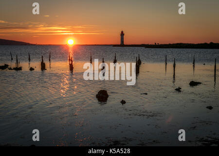 Sunrise, Pointe des Onglous, Etang de Thau, Frankreich. Stockfoto