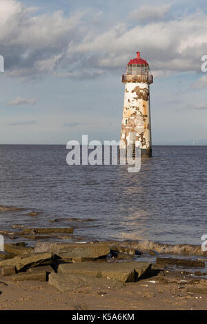 Der Punkt von Ayr Leuchtturm im talacre North Wales Stockfoto
