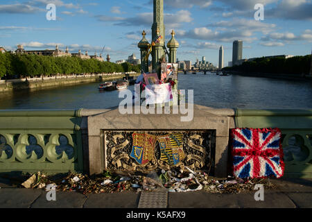 Denkmal für die Westminster Bridge Terroranschlag Stockfoto