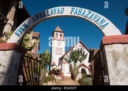 Kirche in der Altstadt von Fianarantsoa, Madagaskar Stockfoto