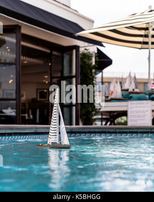 Waterfront Sanierung im Lido Marina Village in Newport Beach, CA. Stockfoto