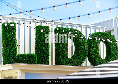 Waterfront Sanierung im Lido Marina Village in Newport Beach, CA. Stockfoto