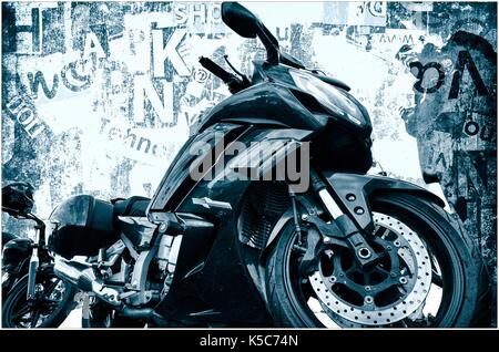 Yamaha FJR 1300 Motorrad Stockfoto