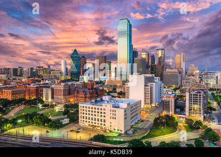 Dallas, Texas, USA Downtown Skyline der Stadt. Stockfoto