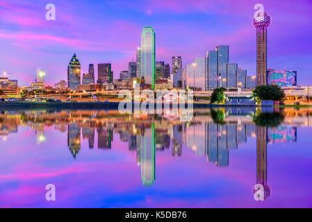 Dallas, Texas, USA Downtown Skyline der Stadt. Stockfoto