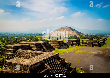 Die Sonnenpyramide, Teotihuacan, Mexiko Stockfoto