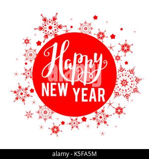 Frohes neues Jahr-Schriftzug Stock Vektor