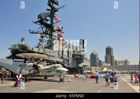 San Diego, USA - 30. Juli 2013: der Flugzeugträger "Midway als Museum der US-Marine in San Diego, Kalifornien, USA. Stockfoto