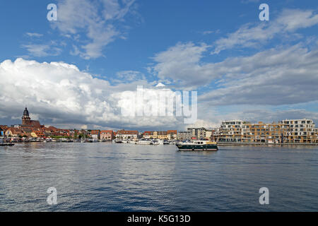 Hafen Sie, Waren, Mecklenburgische Seenplatte, Mecklenburg-West Pomerania, Deutschland Stockfoto