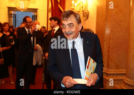 Venedig, 09/09/2017 - Campiello 2017 Award-Abend im Teatro La Fenice - 55th Edition - Cesare De Michelis, Editor Stockfoto