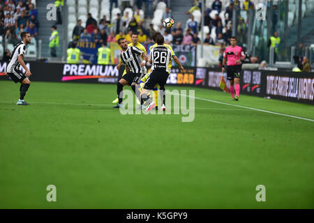 Turin, Italien. 9. September 2017. Während der Serie ein Fußballspiel zwischen Juventus Turin und AC Chievo Verona bei Allianz Stadion am 09. September 2017 in Turin, Italien. Credit: Antonio Polia/Alamy leben Nachrichten Stockfoto