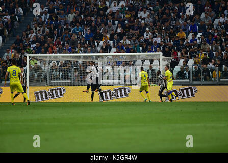 Turin, Italien. 9. September 2017. Während der Serie ein Fußballspiel zwischen Juventus Turin und AC Chievo Verona bei Allianz Stadion am 09. September 2017 in Turin, Italien. Credit: Antonio Polia/Alamy leben Nachrichten Stockfoto