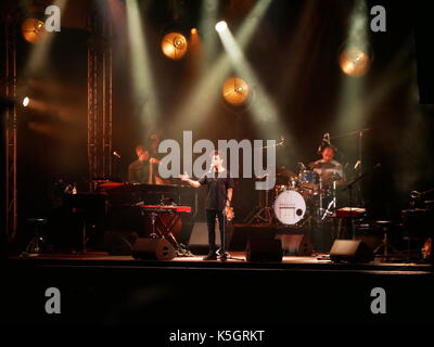 Nideggen, Deutschland. 09. September 2017. Sänger Jamie Cullum auf der Bühne Center, Credit: markus Faymonville/alamy leben Nachrichten Stockfoto